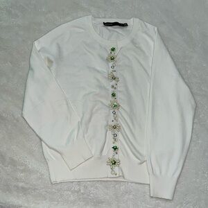 Karen Millen daisy embellished cardigan